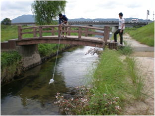 河川調査の様子の写真